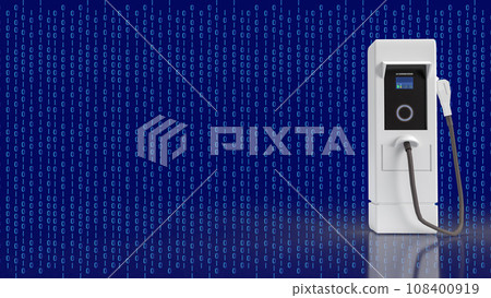 Ev station on digital background for Technology concept 3d rendering Ev station on digital background for Technology concept 3d rendering 108400919