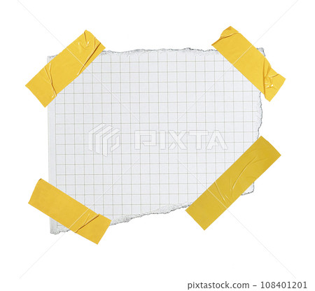 paper has grid lines torn into pieces isolated on white background paper has grid lines torn into pieces isolated on white background 108401201