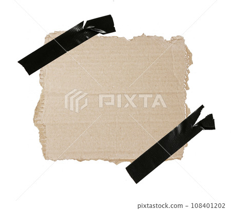 kraft corrugated paper isolated on white background kraft corrugated paper isolated on white background 108401202
