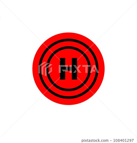 helicopter pad icon vektor helicopter pad icon vektor 108401297