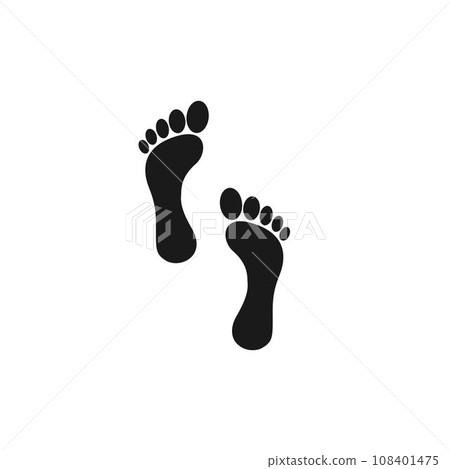 human footprint logo vektor 108401475