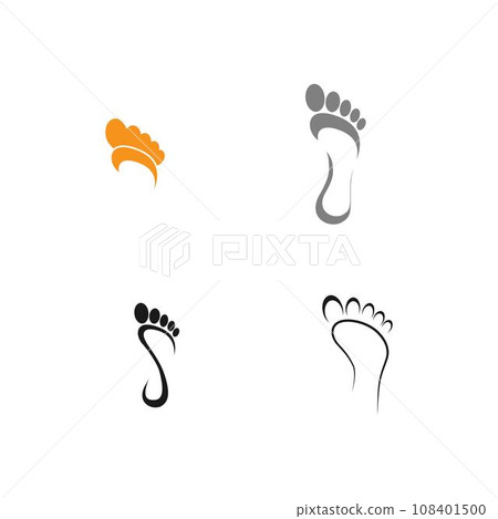 human footprint logo vektor 108401500