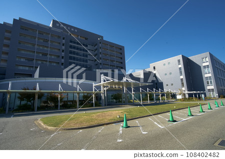 View looking out the main entrance of Kansai Rosai Hospital 01 View looking out the main entrance of Kansai Rosai Hospital 01 108402482