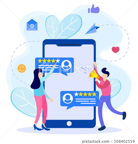 Illustration vector graphic cartoon character of feedback 108402559