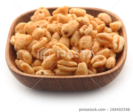 Golden puffed wheat Golden puffed wheat 108402598