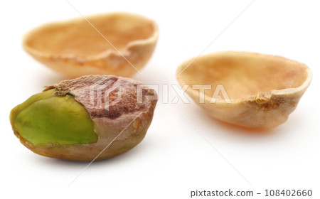 Closeup of fresh organic pistachio 108402660