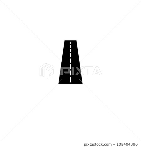 road icon with dotted line 108404390