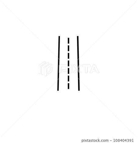 road icon with dotted line 108404391