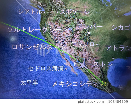 Narita-Mexico City flight route 108404509