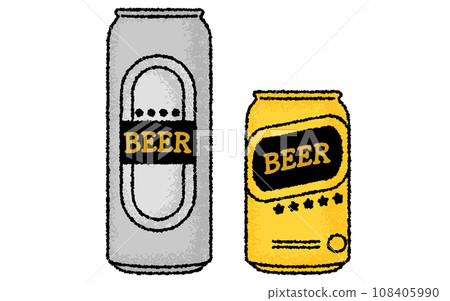 Hand-drawn style, analog touch canned beer 500ml and 350ml Hand-drawn style, analog touch canned beer 500ml and 350ml 108405990