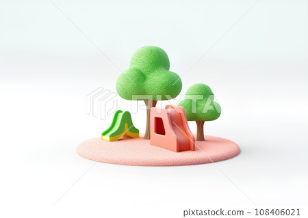 Tree and slide (3D) 108406021