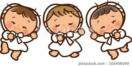 熟睡的嬰兒的插圖 108406049