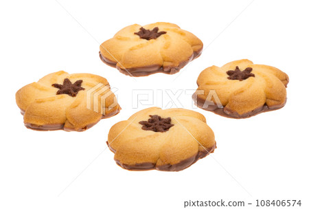 cookie flower isolated cookie flower isolated 108406574