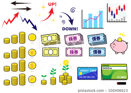 Financial illustration set 108406623