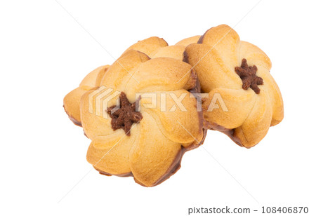 cookie flower isolated cookie flower isolated 108406870