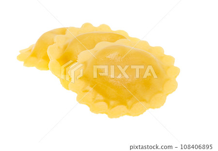 Italian ravioli isolated Italian ravioli isolated 108406895