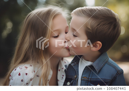 外國男孩和女孩接吻AI生成 外國男孩和女孩接吻AI生成 108407441