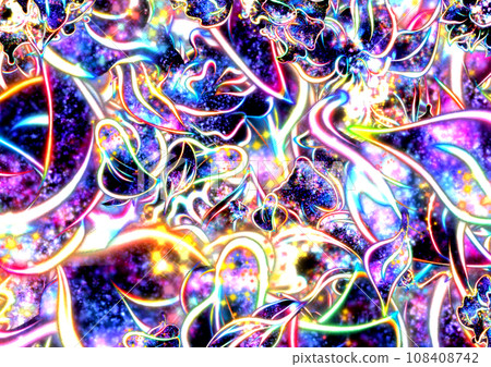 壁紙霓虹花朵圖案 108408742