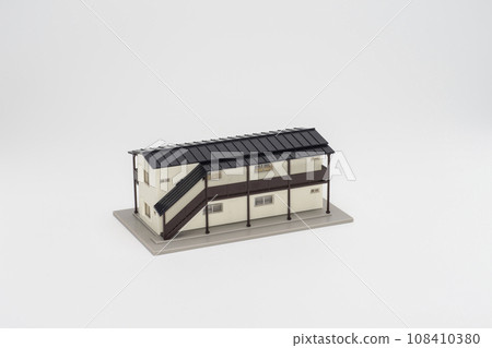 Image of an apartment with a white background and a lot of surrounding space Image of an apartment with a white background and a lot of surrounding space 108410380
