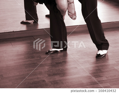 Ballroom dance salsa dancers 108410432