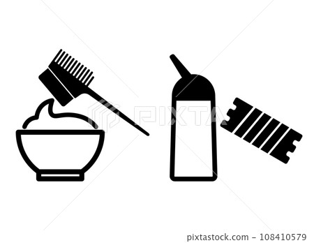 頭髮顏色燙髮圖標 108410579