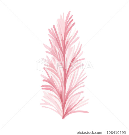 Christmas pink ornament watercolor illustration 108410593