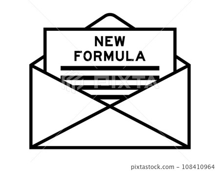 Envelope and letter sign with word new formula as the headline 108410964
