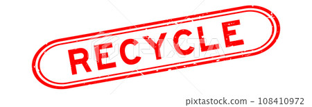 Grunge red recycle word rubber seal stamp on white background Grunge red recycle word rubber seal stamp on white background 108410972