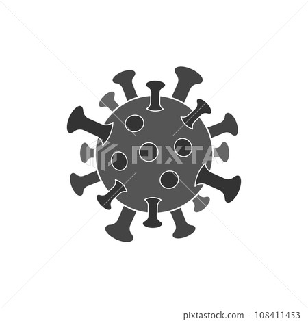 Coronavirus icon, 2019-nCov novel coronavirus concept resposible for asian flu outbreak and coronaviruses influenza as dangerous flu strain cases as a pandemic. EPS 10 108411453