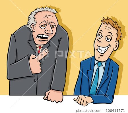 cartoon men characters having a discussion or debate cartoon men characters having a discussion or debate 108411571