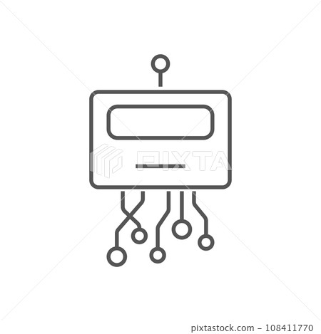 Robot head line icon. Signs and symbols can be used for web, logo, mobile app, UI, UX. Editable Stroke. EPS 10 Robot head line icon. Signs and symbols can be used for web, logo, mobile app, UI, UX. Editable Stroke. EPS 10 108411770