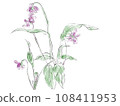 Violet watercolor illustration 108411953