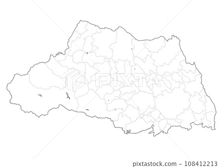 Blank map Saitama prefecture Blank map Saitama prefecture 108412213