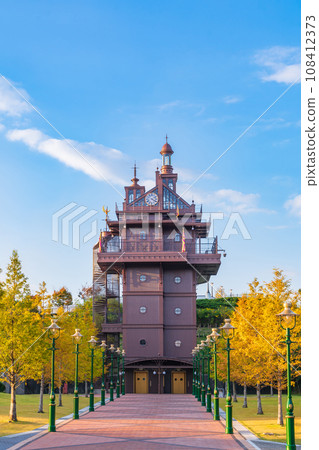 Elevator tower at the entrance to Ghibli Park (Nagakute City, Aichi Prefecture) Elevator tower at the entrance to Ghibli Park (Nagakute City, Aichi Prefecture) 108412373