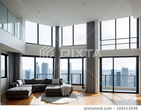 realistic penthouse interior design medium shot hyperdetailed realistic penthouse interior design medium shot hyperdetailed 108412699