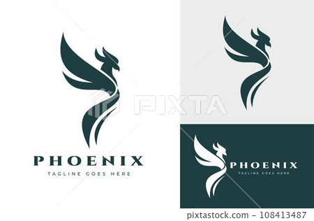 Phoenix Eagle Classic Bird Wings Design Abstract Animal template vector illustration 108413487