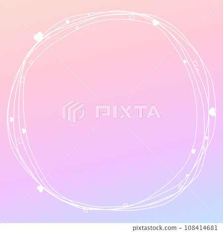 Yumekawa heart round frame white Yumekawa heart round frame white 108414681