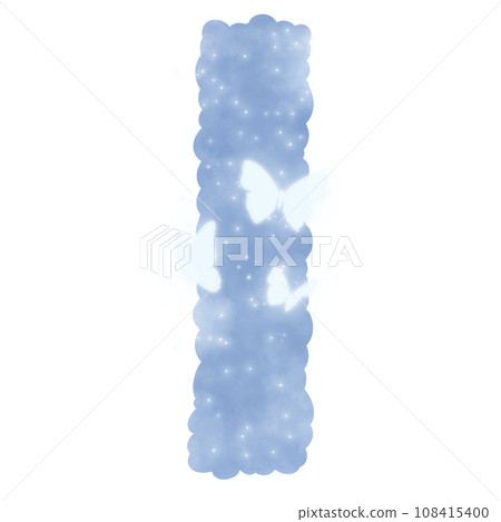 cloud blue I alphabet with butterflies and sparkles cloud blue I alphabet with butterflies and sparkles 108415400