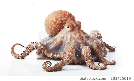 白色背景上的章魚 白色背景上的章魚 108415619