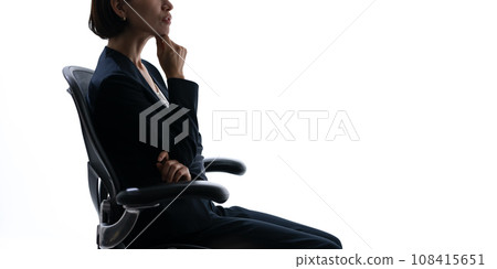 Worried woman silhouette Worried woman silhouette 108415651