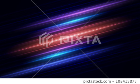 Modern abstract high-speed light effect. Abstract background with curved beams of light. Technology futuristic dynamic motion. Movement pattern for banner or poster design. Vector EPS10. 108415875