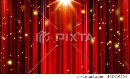 聚光燈五彩紙屑紅幕圖片素材 聚光燈五彩紙屑紅幕圖片素材 108416504