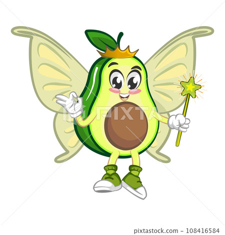 avocado cute cartoon mascot illustration vector being fairy avocado cute cartoon mascot illustration vector being fairy 108416584