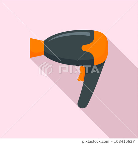 Home hair dryer icon. Flat illustration of home hair dryer vector icon for web design 108416627