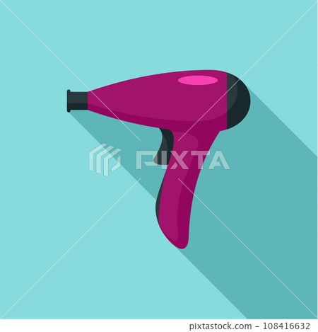 Hair dryer icon. Flat illustration of hair dryer vector icon for web design Hair dryer icon. Flat illustration of hair dryer vector icon for web design 108416632