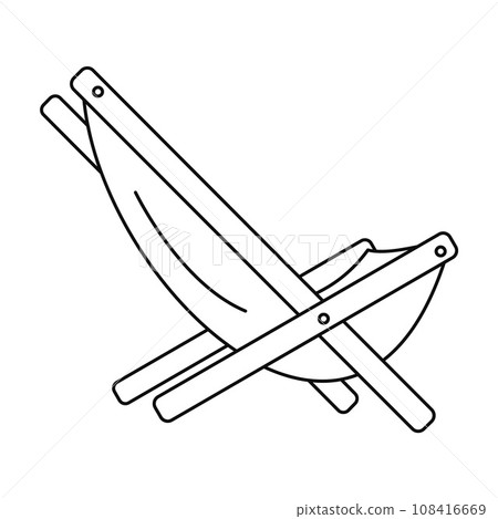 Hammock chair icon. Outline hammock chair vector icon for web design isolated on white background 108416669