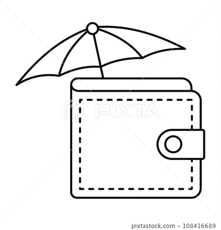 Safe wallet icon. Outline safe wallet vector icon for web design isolated on white background Safe wallet icon. Outline safe wallet vector icon for web design isolated on white background 108416689