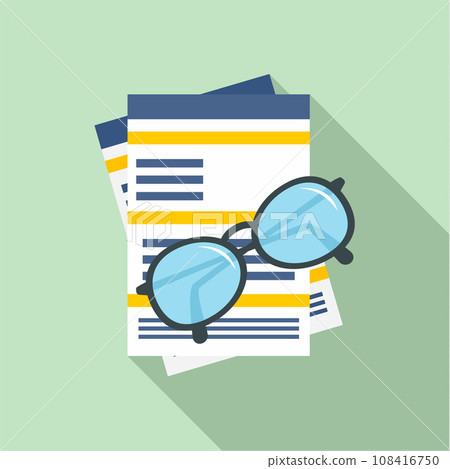 Paycheck paper icon. Flat illustration of paycheck paper vector icon for web design 108416750