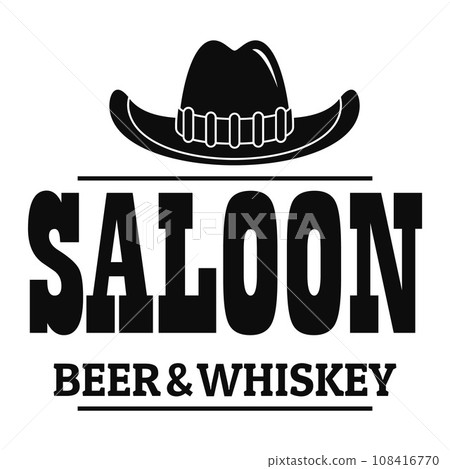Whiskey saloon logo. Simple illustration of whiskey saloon vector logo for web design isolated on white background 108416770