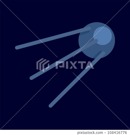 Ball satellite icon. Flat illustration of ball satellite vector icon for web design 108416776
